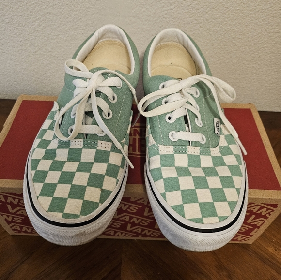 Vans Other - VANS Checkerboard Neptune Green  Men Size 7 Women Size 7.5